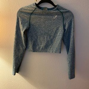 Blue gymshark crop top